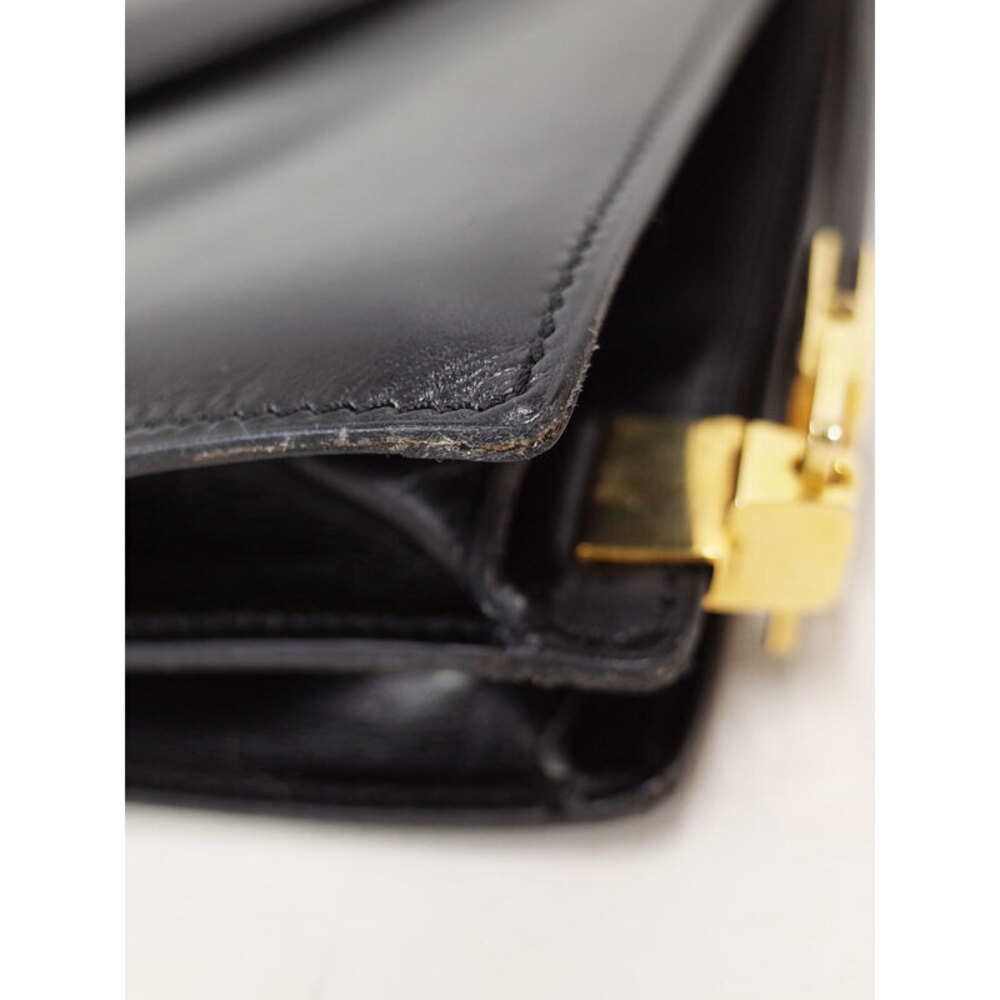 Celine bag shoulder gold carriage black tone leather motif horse - Picture 7 of 9